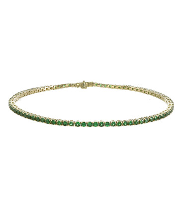 2.00 mm Round:  Tsavorite Garnet Tennis Bracelet