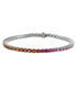 2.50 mm Round Rainbow 'Ombre' Sapphire Tennis Bracelet