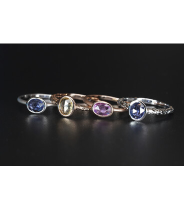 ROSE CUT SAPPHIRE RING