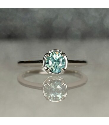 Teal Sapphire Single Stone Rings