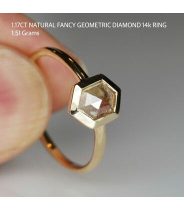 Salt & Pepper Diamond Bezel Rings