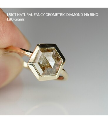 Salt & Pepper Diamond Bezel Rings