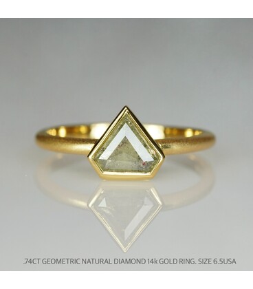 Salt & Pepper Diamond Bezel Rings