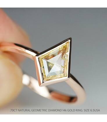 Salt & Pepper Diamond Bezel Rings