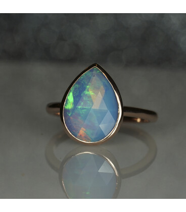 Rose Cut Opal Ring