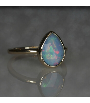 Rose Cut Opal Ring
