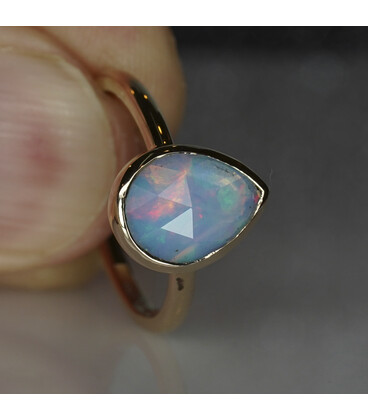 Rose Cut Opal Ring