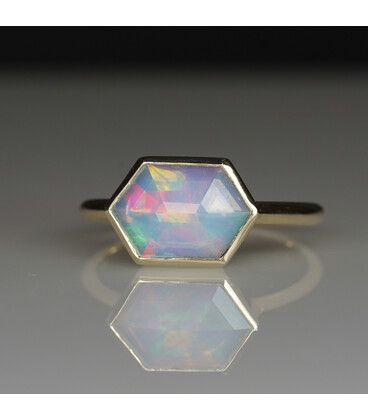 Rupee Rose Cut Opal Ring