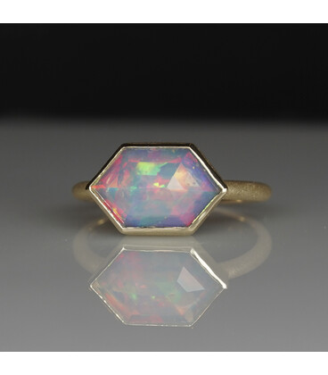 Rupee Rose Cut Opal Ring