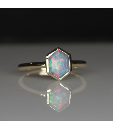 Rupee Rose Cut Opal Ring