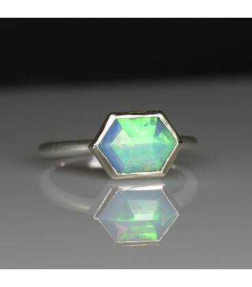 Rupee Rose Cut Opal Ring
