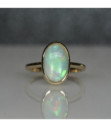 Rose Cut Opal Ring