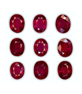 Oval Ruby Melee SELECT Grade $/ct