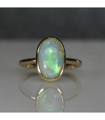 Rose Cut Opal Ring