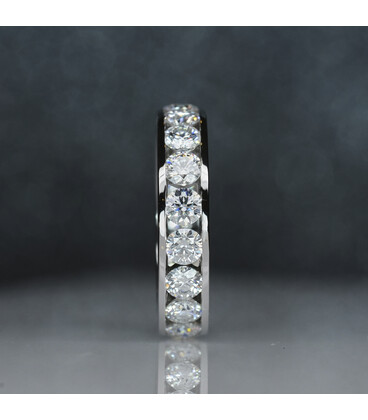 Emerald Cut Eternity Ring (Moissanite)