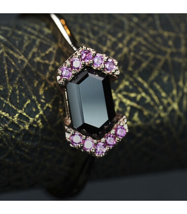 BlackPink 'Black Spinel & Pink Sapphire' Ring