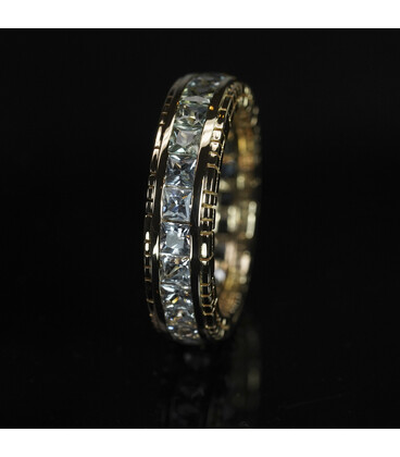 'Aztec Stone' Ombre Green Sapphire Ring