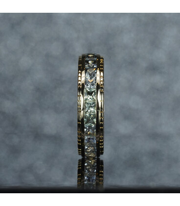 'Aztec Stone' Ombre Green Sapphire Ring