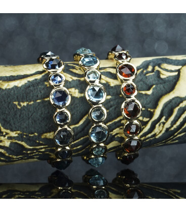 Rose Cut Bezel Set Birthstone Rings