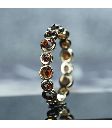 Rose Cut Bezel Set Birthstone Rings