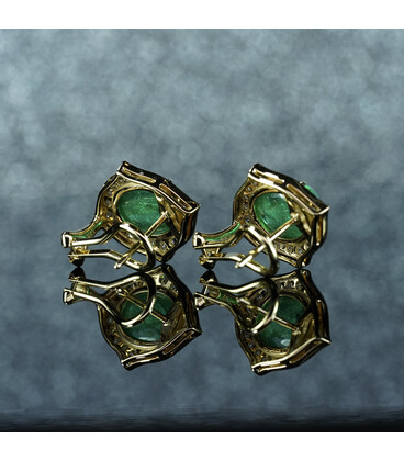 Emerald / Diamond Earrings