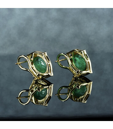 Emerald / Diamond Earrings